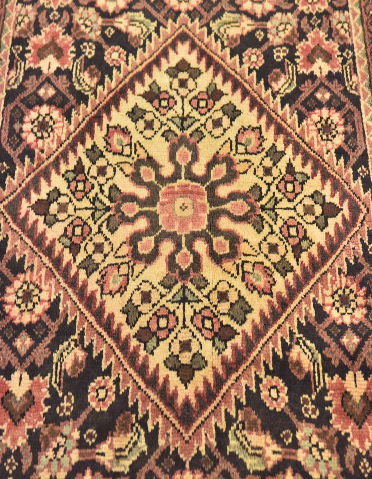 Detail image of  3' 8 x 10' 3  Hand Knotted Hossainabad Persian Wool Runner Rug