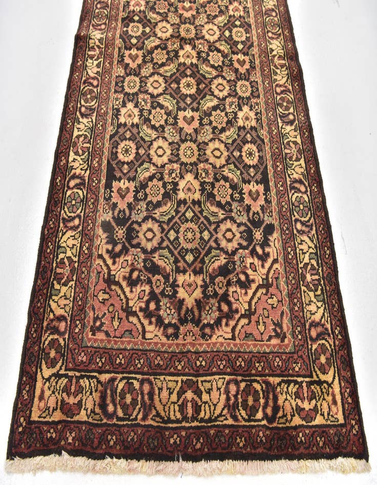 Detail image of  3' 8 x 10' 3  Hand Knotted Hossainabad Persian Wool Runner Rug