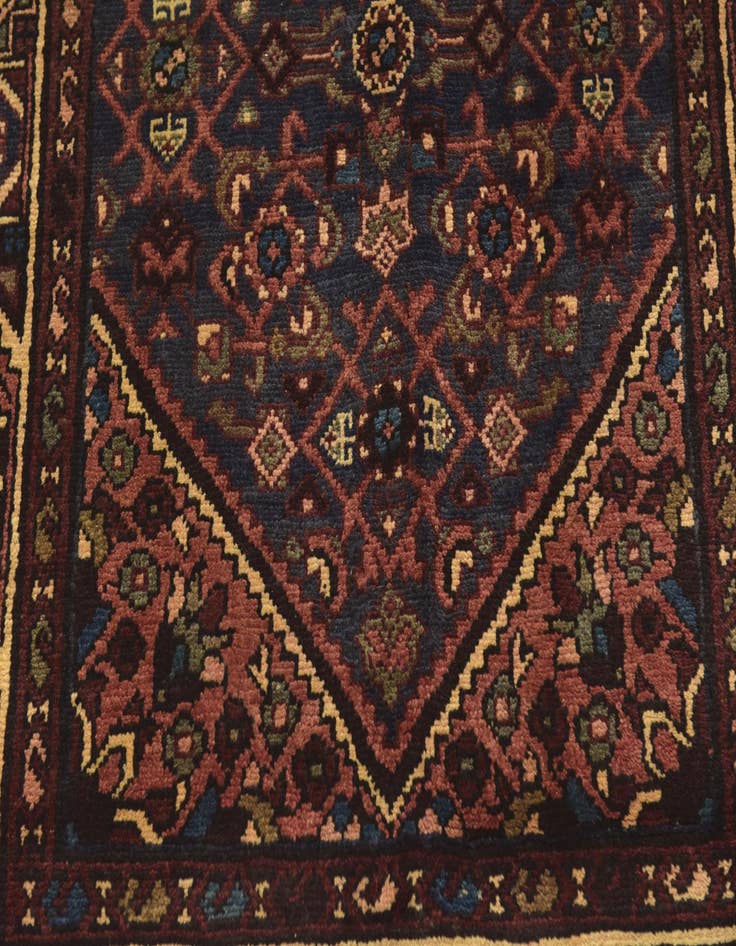 Detail image of  3' 8 x 10' 7  Hand Knotted Hossainabad Persian Wool Runner Rug