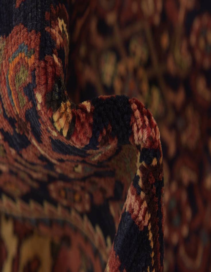 Detail image of  3' 8 x 9' 10  Hand Knotted Hossainabad Persian Wool Runner Rug