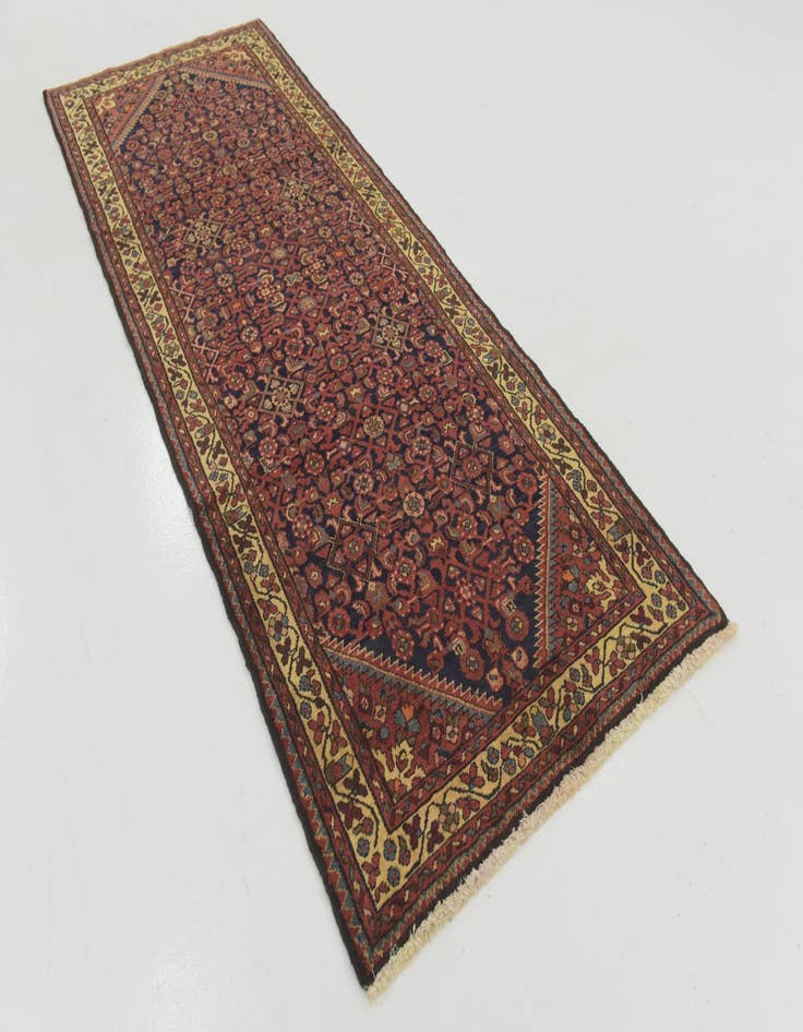 Detail image of  3' 8 x 9' 10  Hand Knotted Hossainabad Persian Wool Runner Rug