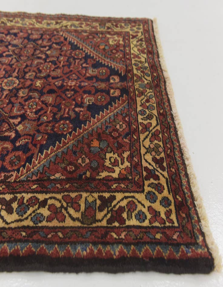 Detail image of  3' 8 x 9' 10  Hand Knotted Hossainabad Persian Wool Runner Rug