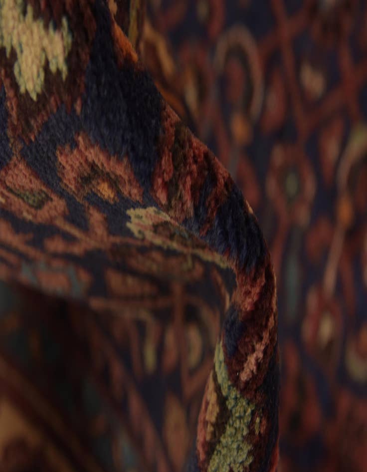 Detail image of  3' 9 x 10' 3  Hand Knotted Hossainabad Persian Wool Runner Rug