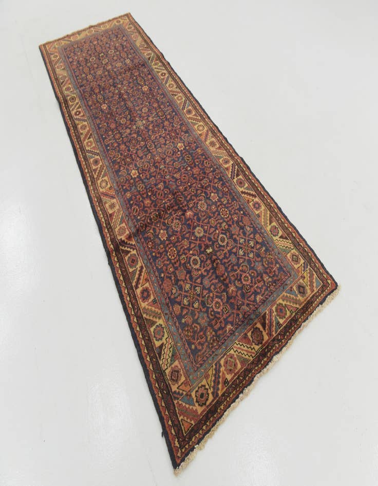 Detail image of  3' 9 x 10' 3  Hand Knotted Hossainabad Persian Wool Runner Rug