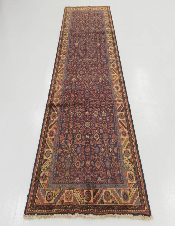 Detail image of  3' 9 x 10' 3  Hand Knotted Hossainabad Persian Wool Runner Rug