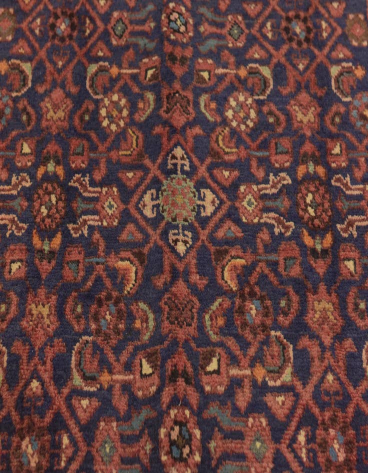 Detail image of  3' 9 x 10' 3  Hand Knotted Hossainabad Persian Wool Runner Rug