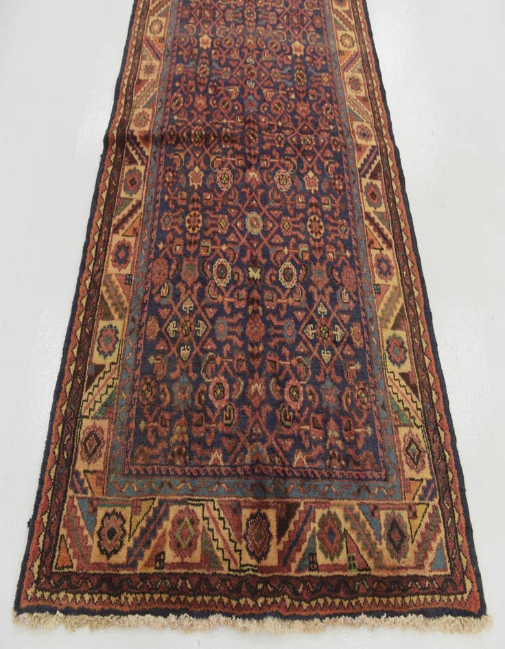 Detail image of  3' 9 x 10' 3  Hand Knotted Hossainabad Persian Wool Runner Rug