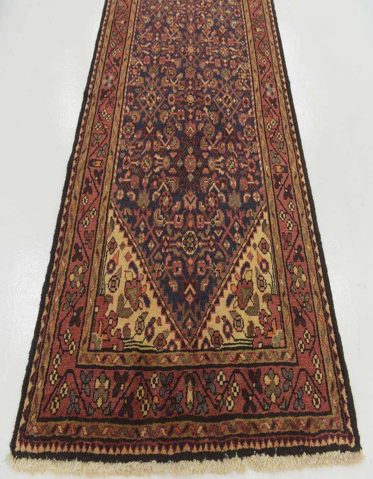 Detail image of  3' 8 x 9' 9  Hand Knotted Hossainabad Persian Wool Runner Rug