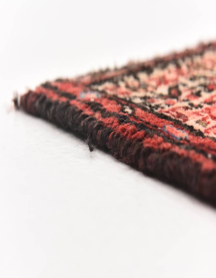 Detail image of 3' 8 x 10' 4 Hand Knotted Hossainabad Persian Wool Runner Rug