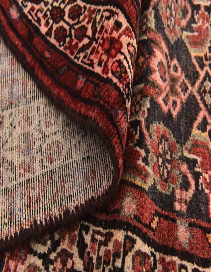 Detail image of 3' 8 x 10' 4 Hand Knotted Hossainabad Persian Wool Runner Rug