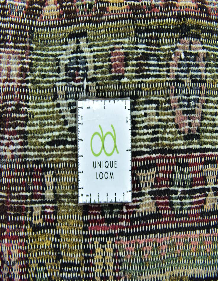 Detail image of  4' x 10' 5  Hand Knotted Hossainabad Persian Wool Runner Rug