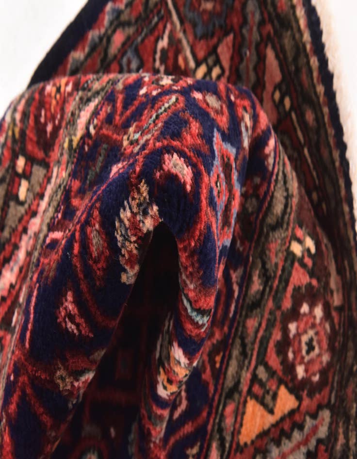 Detail image of  3' 7 x 10' 6  Hand Knotted Hossainabad Persian Wool Runner Rug