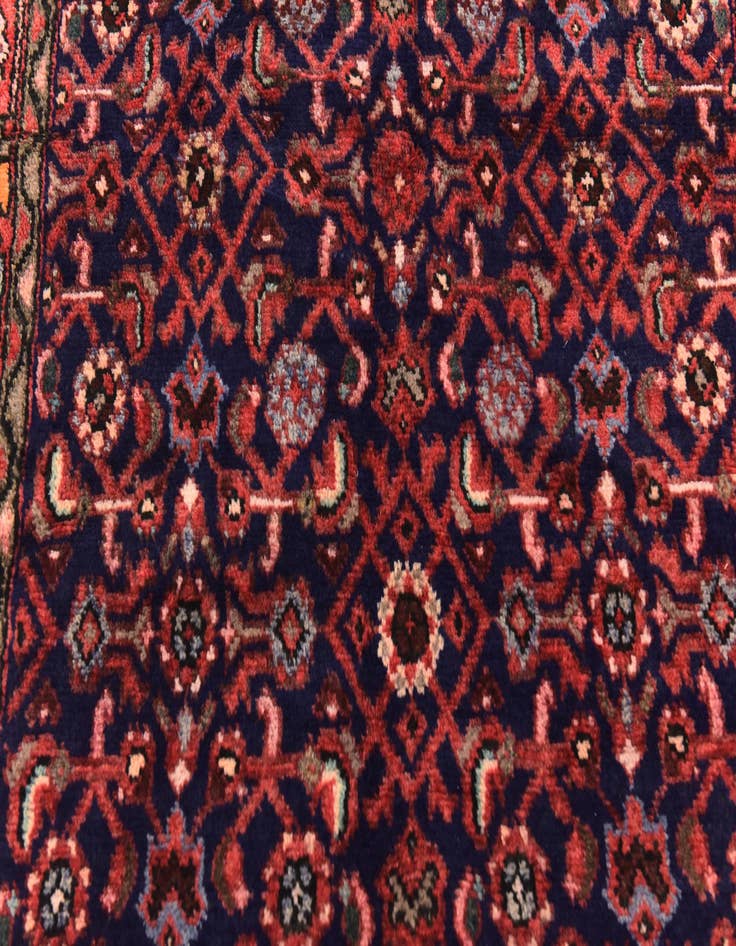 Detail image of  3' 7 x 10' 6  Hand Knotted Hossainabad Persian Wool Runner Rug