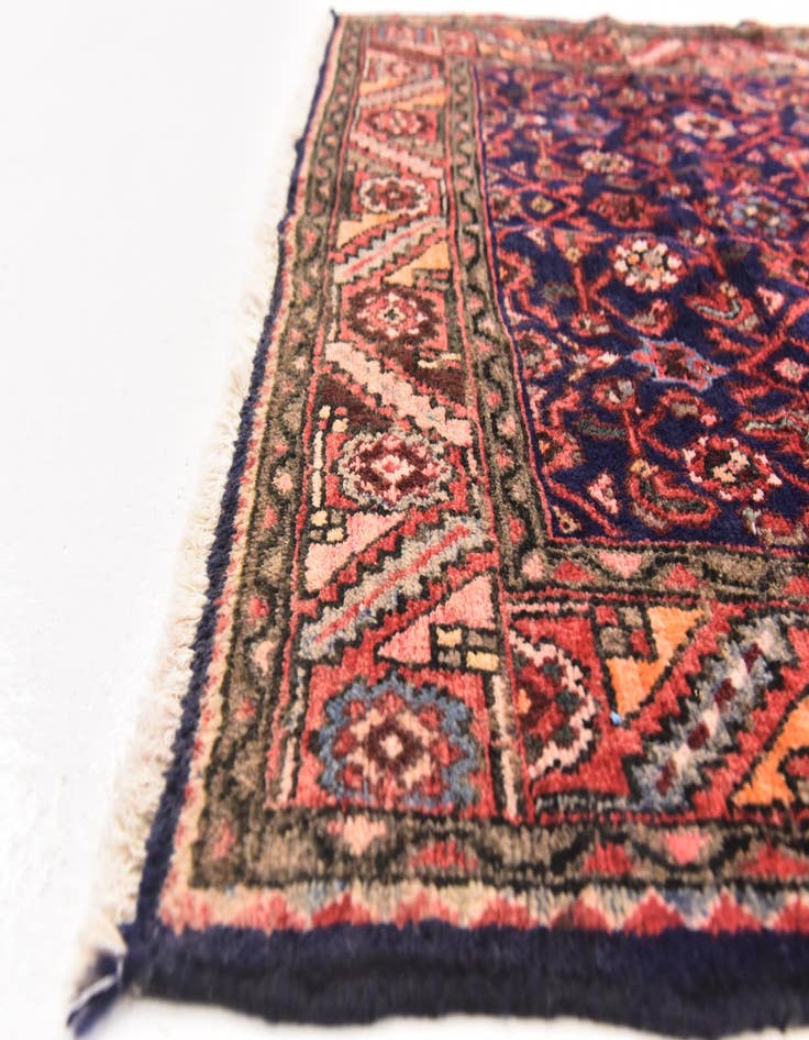 Detail image of  3' 7 x 10' 6  Hand Knotted Hossainabad Persian Wool Runner Rug