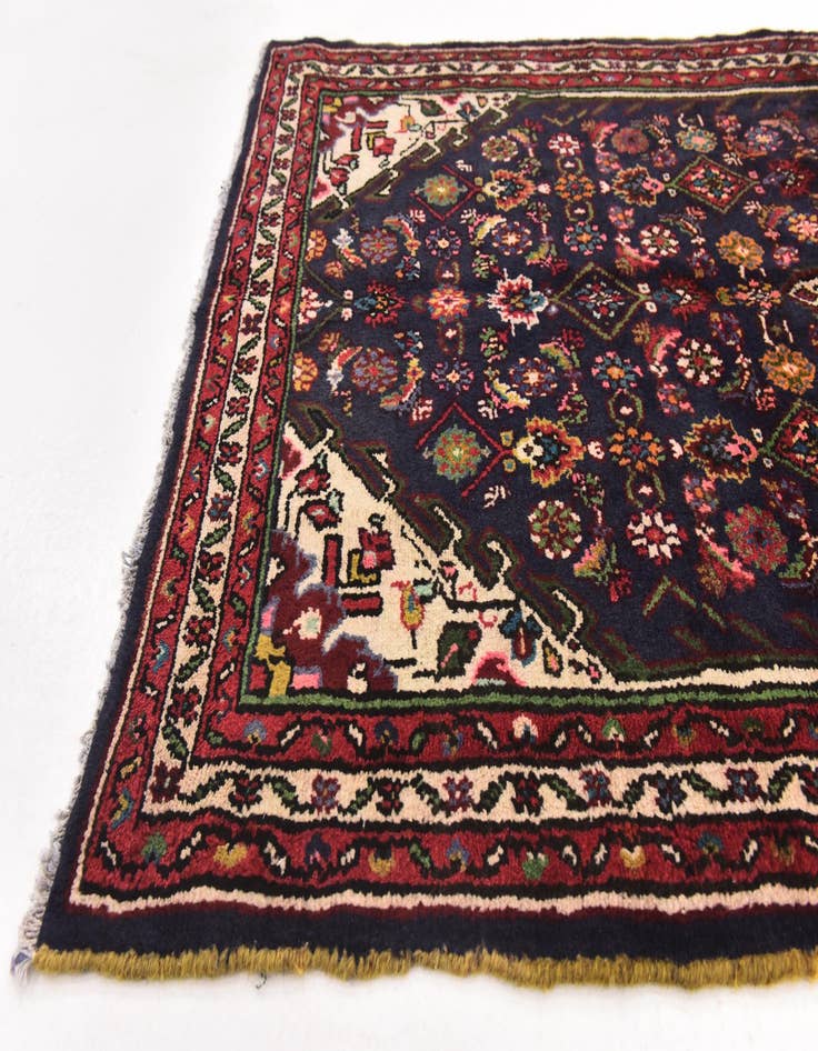 Detail image of  3' 8 x 9' 8  Hand Knotted Hossainabad Persian Wool Runner Rug