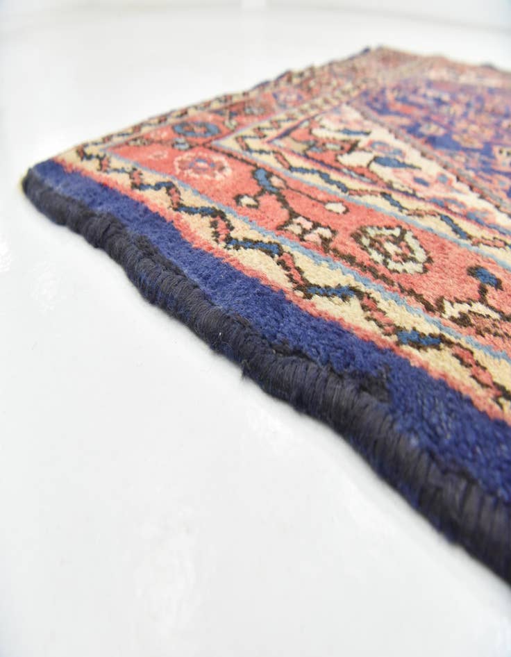 Detail image of  4' x 10' 3  Hand Knotted Hossainabad Persian Wool Runner Rug