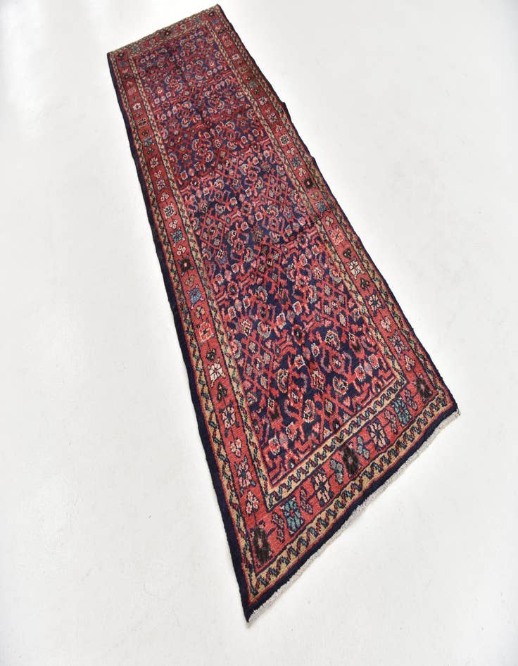 Detail image of  3' 6 x 9' 8  Hand Knotted Hossainabad Persian Wool Runner Rug