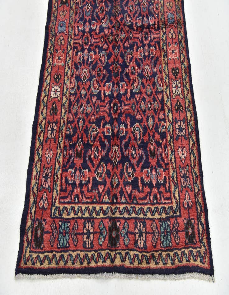 Detail image of  3' 6 x 9' 8  Hand Knotted Hossainabad Persian Wool Runner Rug