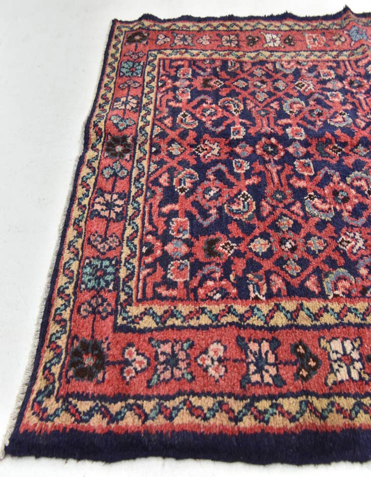 Detail image of  3' 6 x 9' 8  Hand Knotted Hossainabad Persian Wool Runner Rug