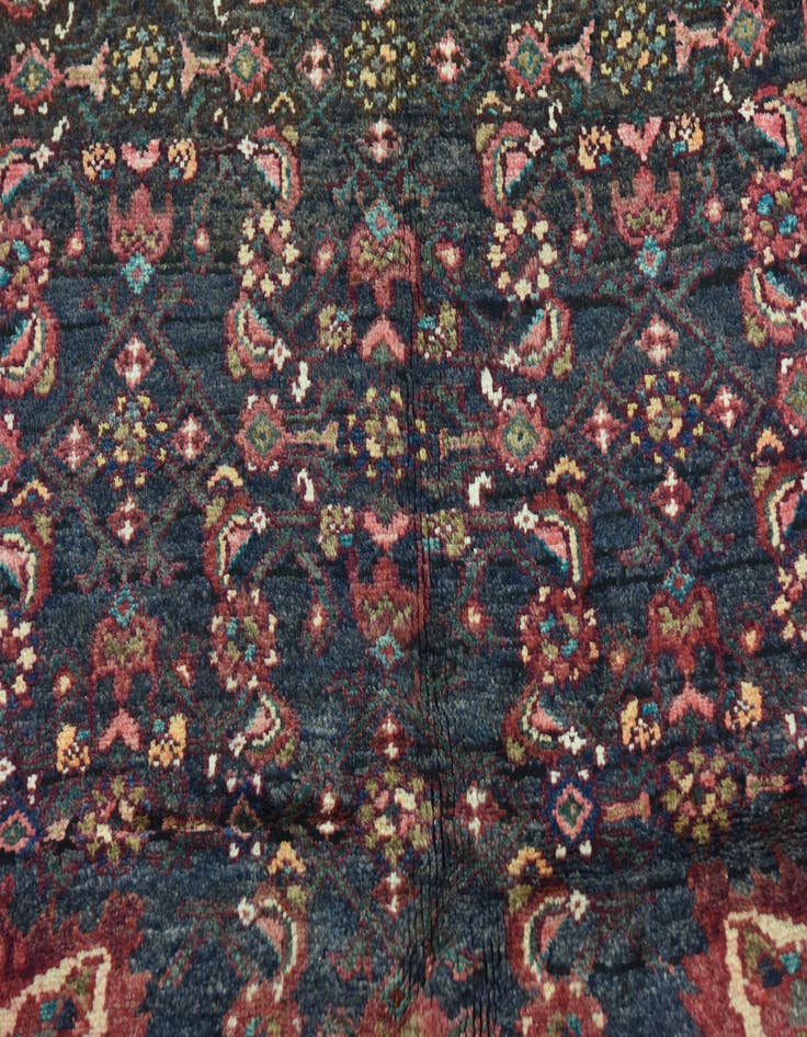 Detail image of 3' 9 x 10' 4 Hand Knotted Hossainabad Persian Wool Runner Rug