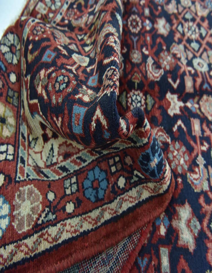 Detail image of  3' 6 x 9' 8  Hand Knotted Hossainabad Persian Wool Runner Rug