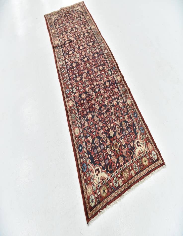 Detail image of  3' 6 x 9' 8  Hand Knotted Hossainabad Persian Wool Runner Rug