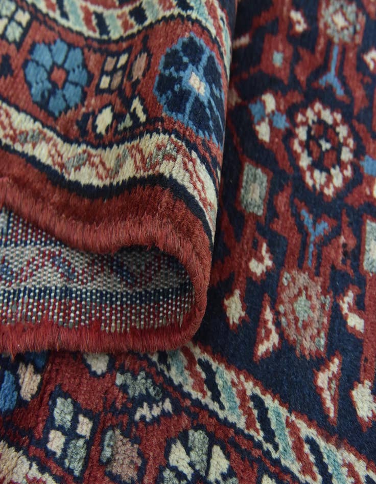 Detail image of  3' 6 x 9' 8  Hand Knotted Hossainabad Persian Wool Runner Rug
