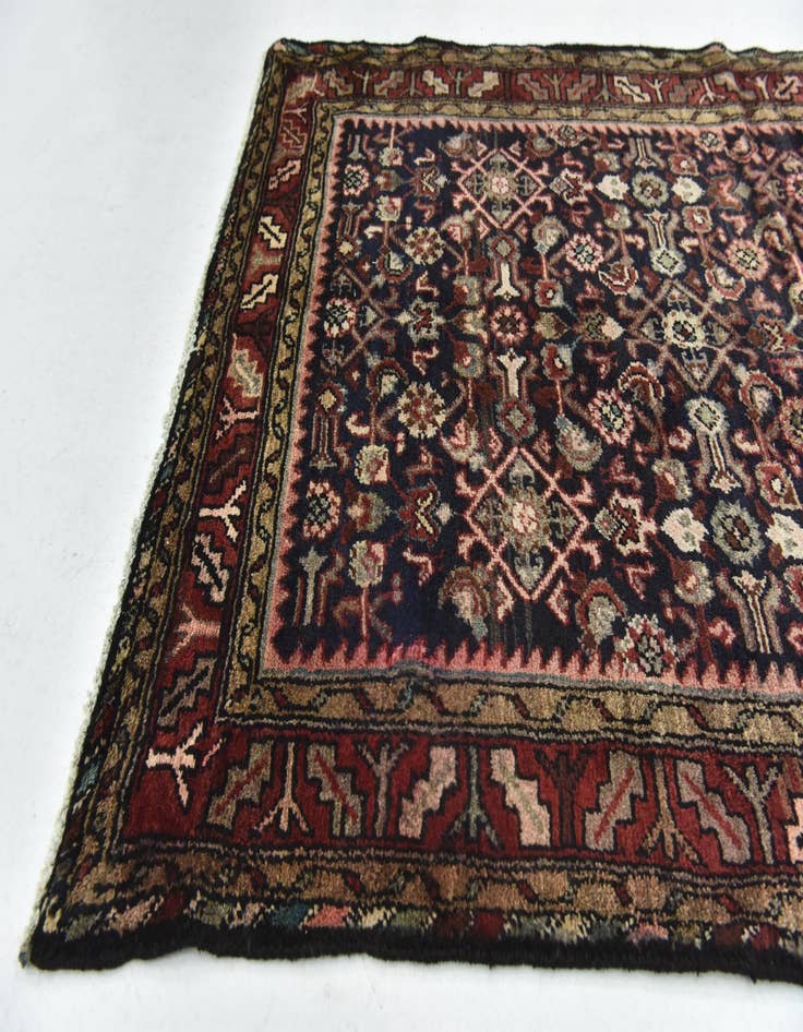 Detail image of  3' 7 x 9' 6  Hand Knotted Hossainabad Persian Wool Runner Rug
