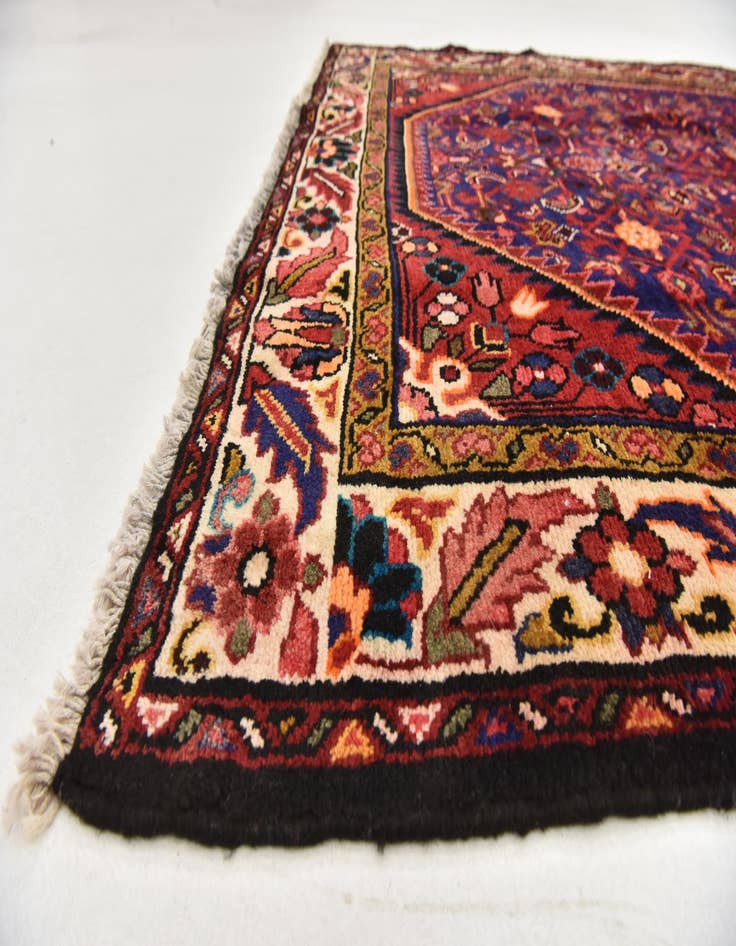 Detail image of  5' 2 x 10' 9  Hand Knotted Hossainabad Persian Wool Runner Rug