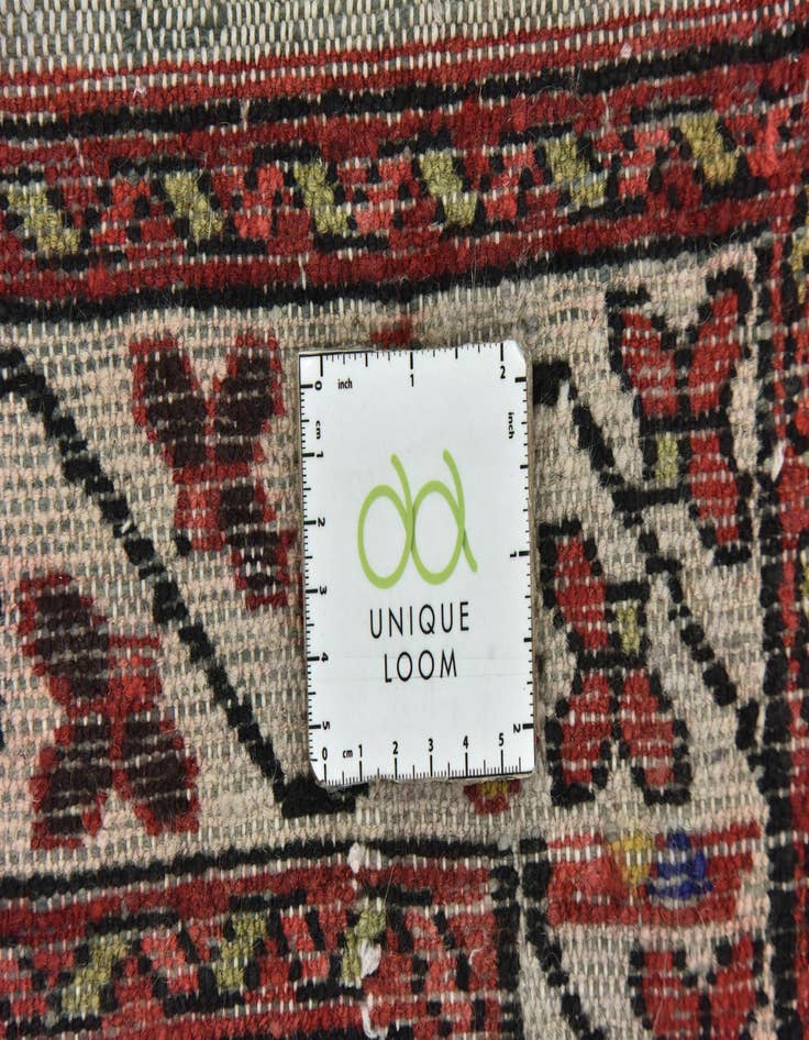 Detail image of  3' 6 x 9' 10  Hand Knotted Hossainabad Persian Wool Runner Rug