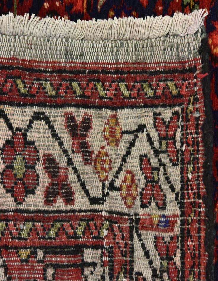 Detail image of  3' 6 x 9' 10  Hand Knotted Hossainabad Persian Wool Runner Rug