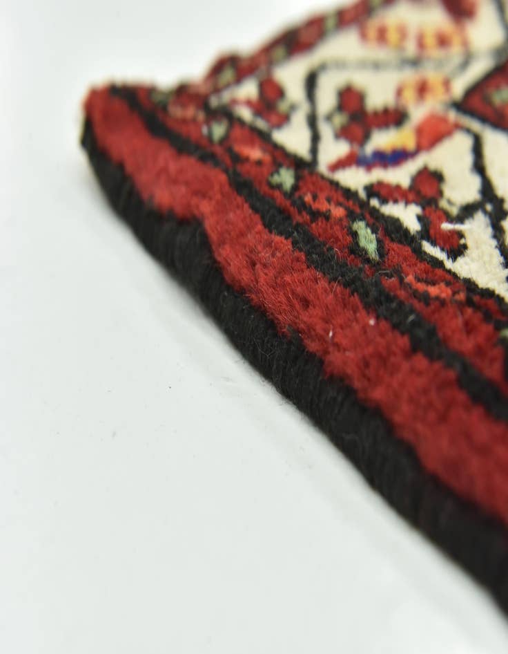 Detail image of  3' 6 x 9' 10  Hand Knotted Hossainabad Persian Wool Runner Rug