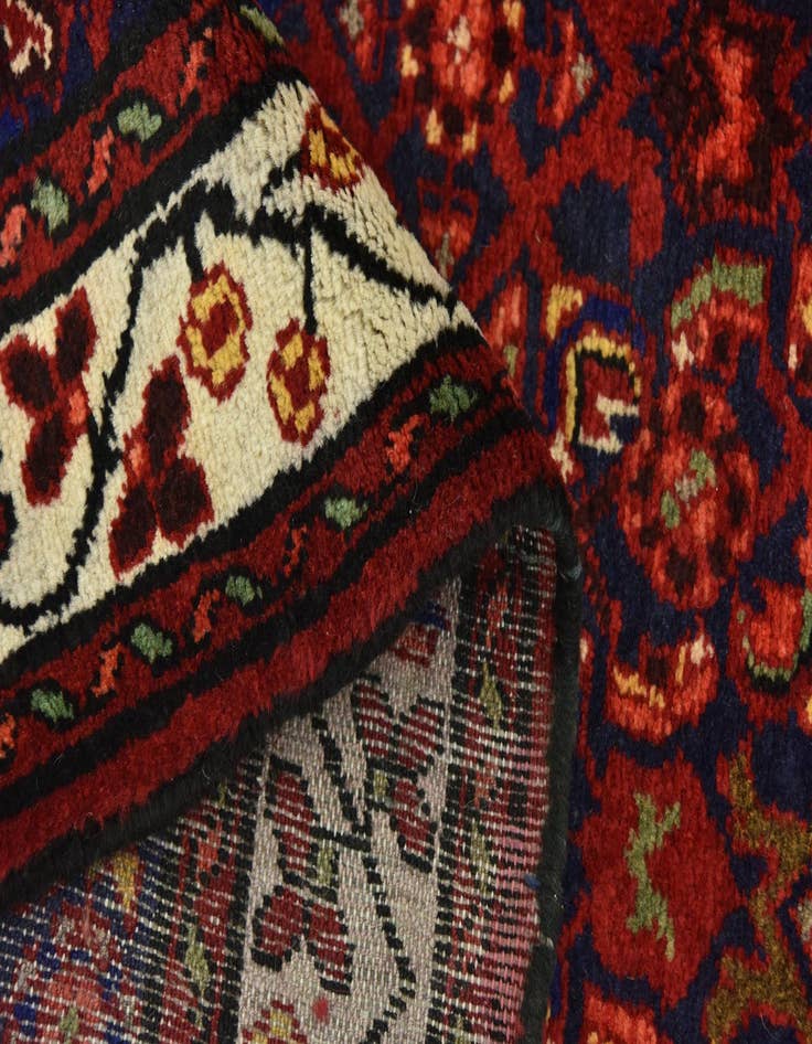 Detail image of  3' 6 x 9' 10  Hand Knotted Hossainabad Persian Wool Runner Rug