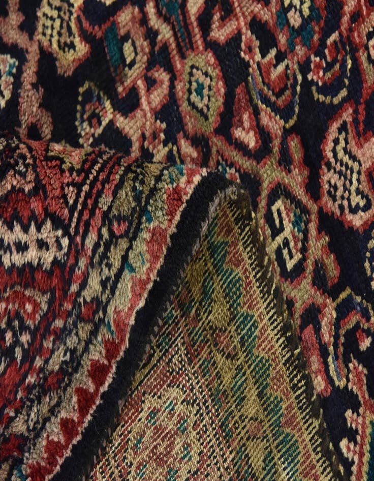 Detail image of  3' 8 x 11' 4  Hand Knotted Hossainabad Persian Wool Runner Rug