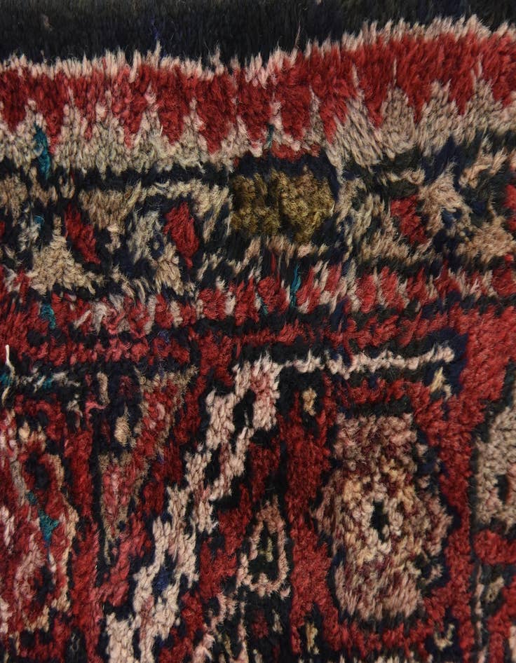 Detail image of  3' 8 x 11' 4  Hand Knotted Hossainabad Persian Wool Runner Rug