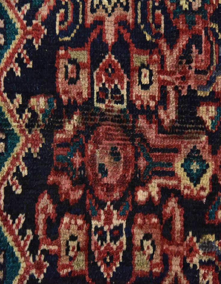 Detail image of  3' 8 x 11' 4  Hand Knotted Hossainabad Persian Wool Runner Rug