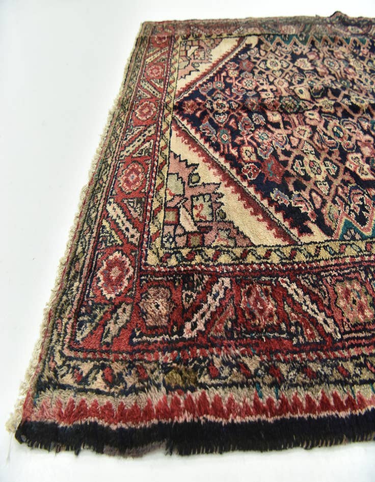 Detail image of  3' 8 x 11' 4  Hand Knotted Hossainabad Persian Wool Runner Rug