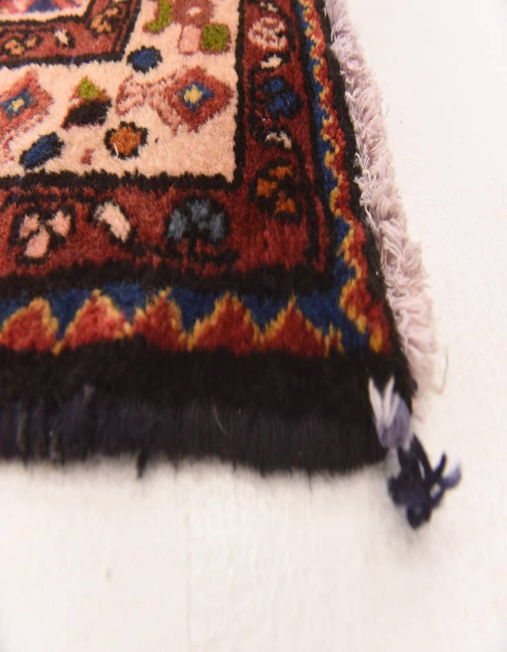 Detail image of  3' 8 x 9' 6  Hand Knotted Hossainabad Persian Wool Runner Rug