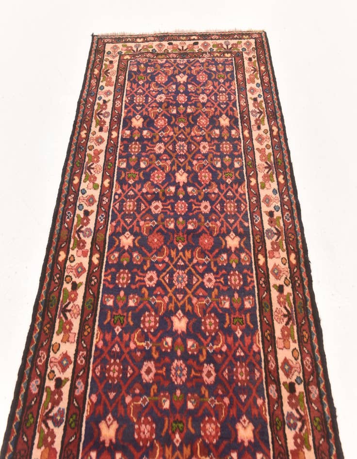 Detail image of  3' 8 x 9' 6  Hand Knotted Hossainabad Persian Wool Runner Rug