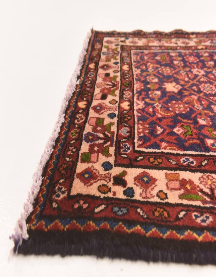 Detail image of  3' 8 x 9' 6  Hand Knotted Hossainabad Persian Wool Runner Rug