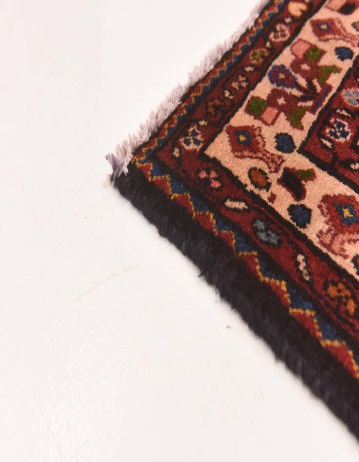 Detail image of  3' 8 x 9' 6  Hand Knotted Hossainabad Persian Wool Runner Rug