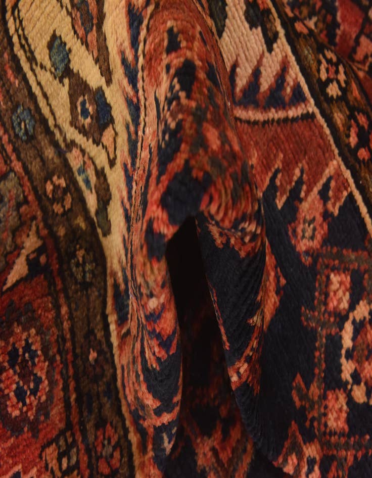 Detail image of  4' 9 x 10' 7  Hand Knotted Hossainabad Persian Wool Runner Rug