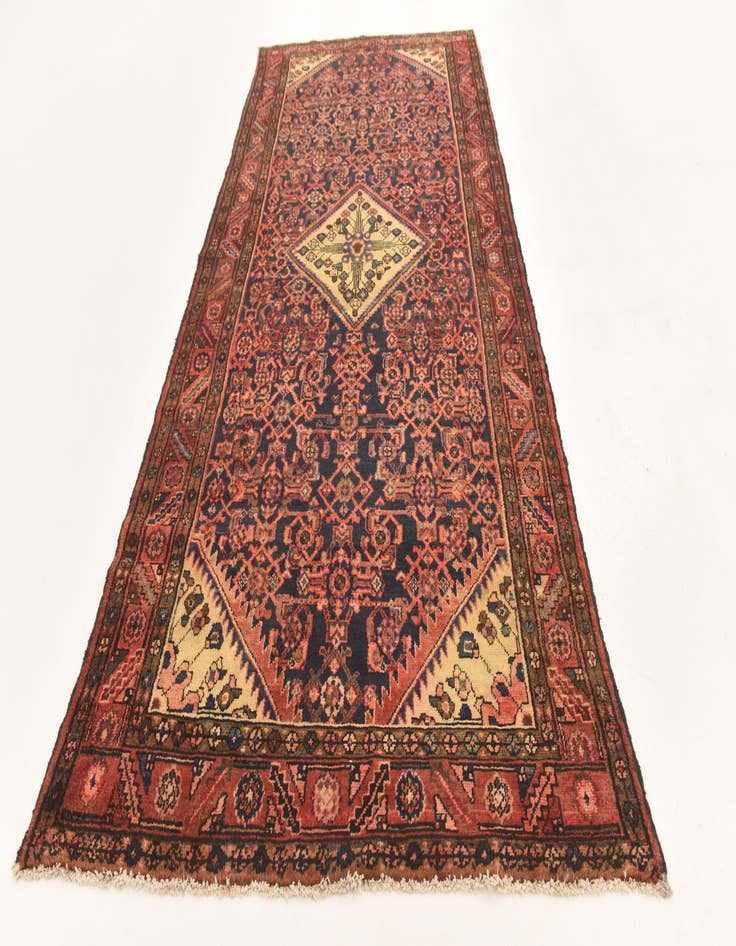 Detail image of  4' 9 x 10' 7  Hand Knotted Hossainabad Persian Wool Runner Rug