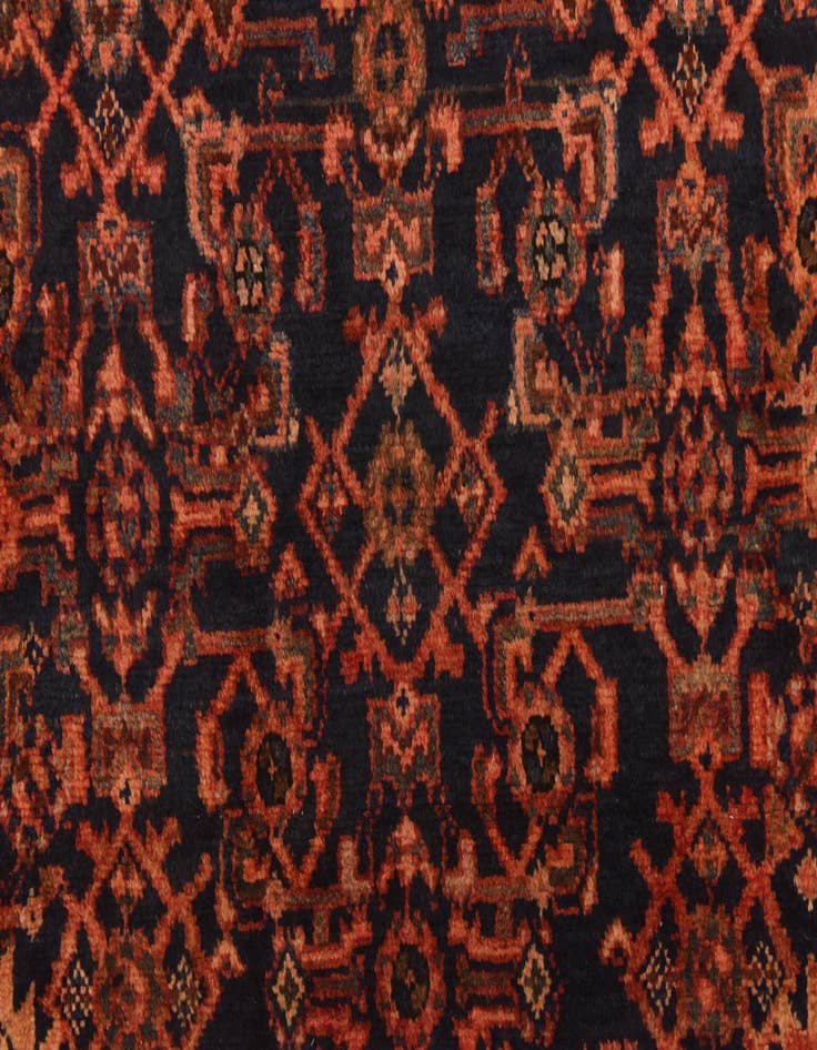 Detail image of  4' 9 x 10' 7  Hand Knotted Hossainabad Persian Wool Runner Rug