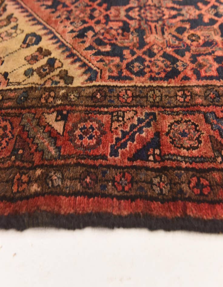 Detail image of  4' 9 x 10' 7  Hand Knotted Hossainabad Persian Wool Runner Rug