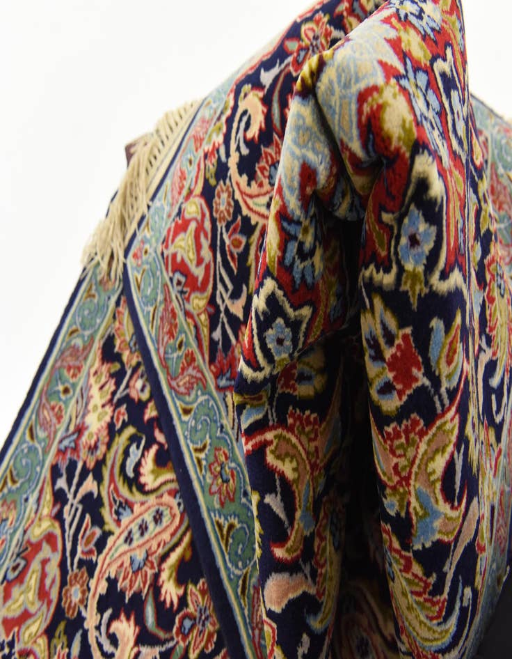 Detail image of  2' 1 x 9' 11  Hand Knotted Isfahan Persian Runner Rug