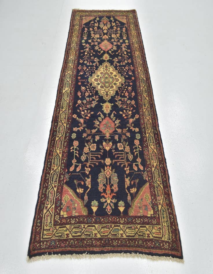 Detail image of 3' 10 x 9' 6 Hand Knotted Jozan Persian Wool Runner Rug