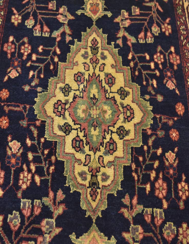 Detail image of 3' 10 x 9' 6 Hand Knotted Jozan Persian Wool Runner Rug