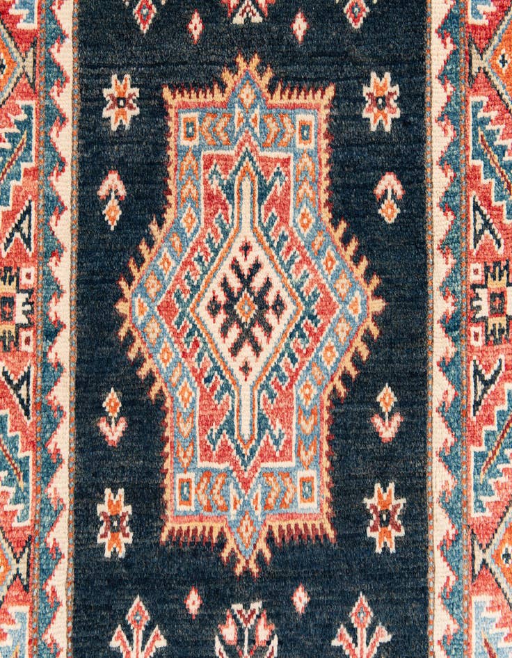 Detail image of  2' 9 x 9' 6  Hand Knotted Kazak Runner Rug