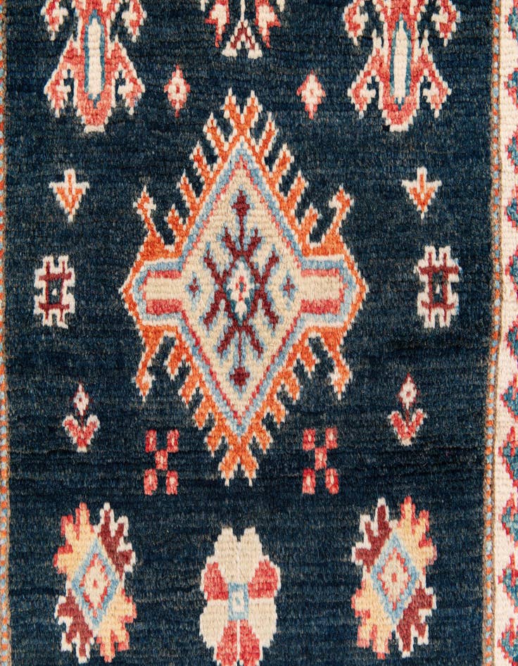 Detail image of  2' 9 x 9' 6  Hand Knotted Kazak Runner Rug